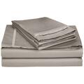 Impressions By Luxor Treasures Egyptian Cotton 650 Thread Count Solid Sheet Set Full-Grey 650FLSH SLGR
